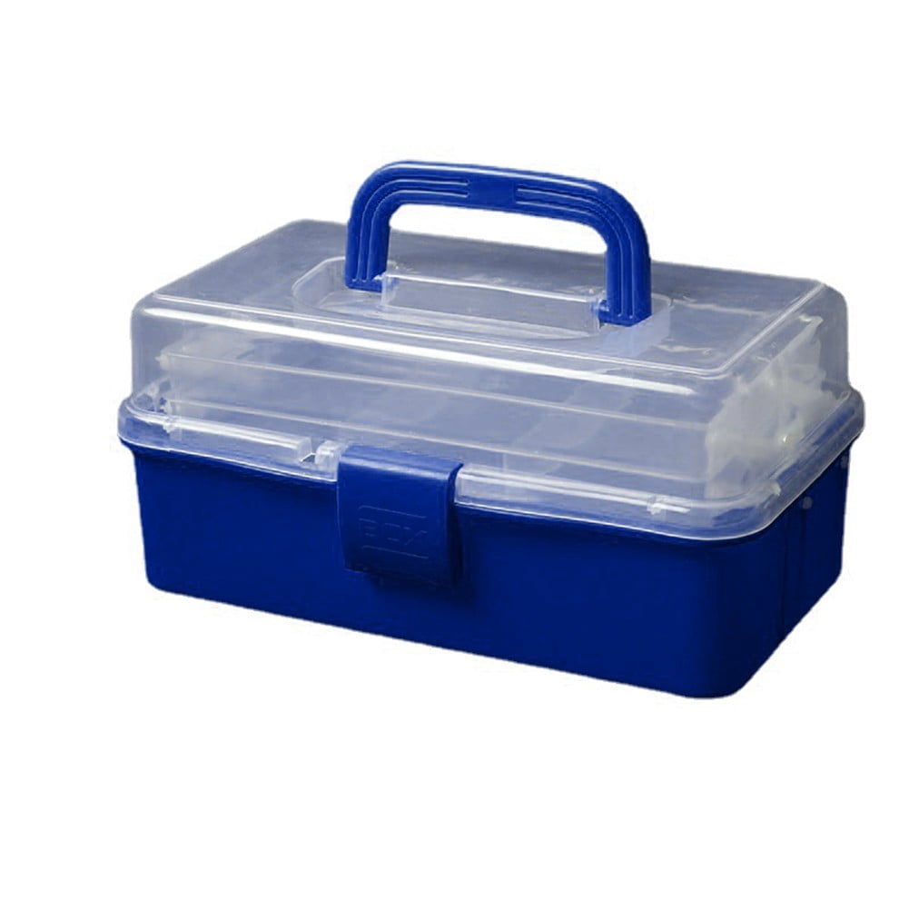3 Layers Fishing Tackle Box Organizer Storage Box Cantilever Box Multifunctional Protector Organizer Hardware Toolbox