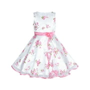 3 Layers Girls Dress Sunflower Wave Pageant Bridesmaid 7-8 Years