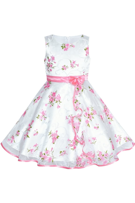 3 Layers Girls Dress Sunflower Wave Pageant Bridesmaid 9-10 Years