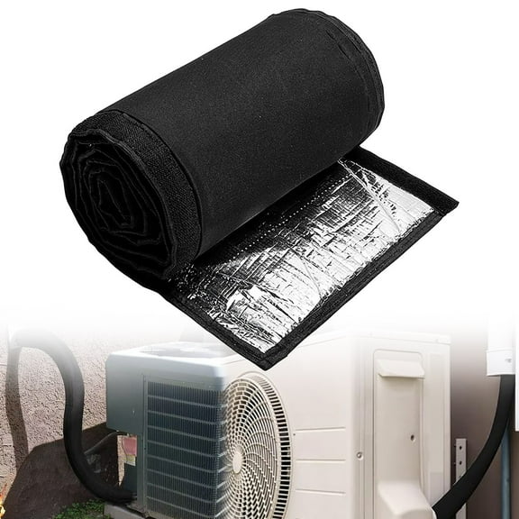 3 Layers HVAC Copper Pipe Insulation Cover, 72.05 x 10.24 Inch AC Pipe Insulation Covers for Outside, Flexible Copper Line Insulation Sleeve for Central Air Conditioning Mini Splits
