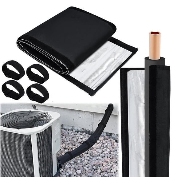 3 Layers HVAC Copper Pipe Insulation Cover Protector Outdoor 600D Oxford AC Copper Line Insulation Sleeve Wrap