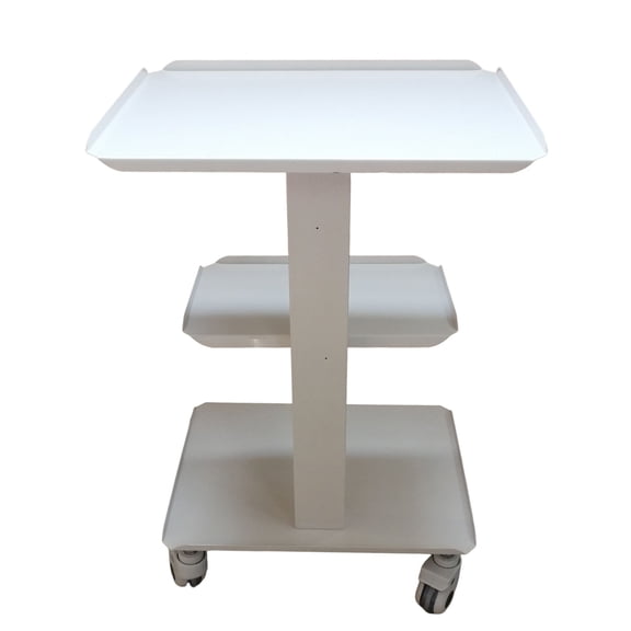 3 Layers Mobile Trolley Steel Multi-Purpose Trolley Dental Equipment Mobile Cart with 4 Casters White