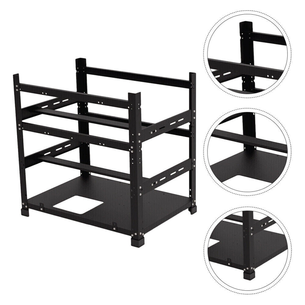 3 Layers Open Air Mining Rig Frame 12 GPU Computer Case Miners Rack ...