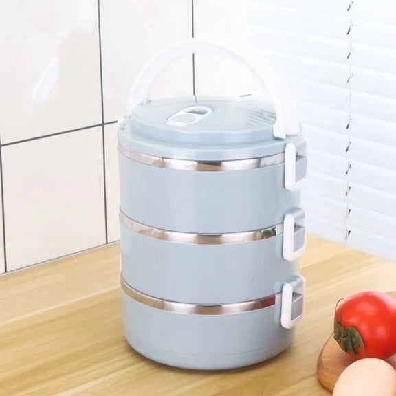 3 Layers Portable Stainless Steel Thermal Lunch Box Multi-Purpose Microwave Bento Box With Lids Leakproof Food Container Box