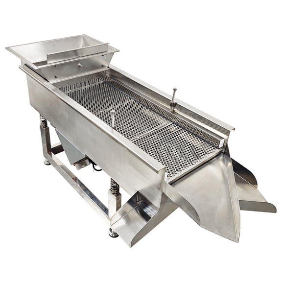3 Layers Straight Vibrating Sieve Linear Sifter Shaker 110V 100W*2 with 8mm 6mm 3mm Round Hole Mesh Screen
