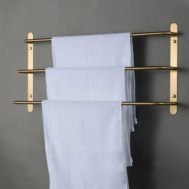 3-Layers Towel Bar, Wall Mounted Towel Rail Stainless Steel Towel Rack Towel Holder for Bathroom Kitchen, 45cm