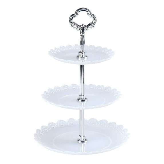 3 Layers Vegetable Fruits Plate Cake Dessert Stand for Wedding Birthday Party