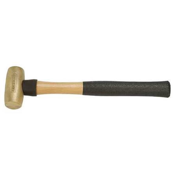 American Hammer AM3BRWG Brass Alloy Metal Fabricating Hammer, 3 lb, 3.75" Height, 1.75" Width, 14" Length
