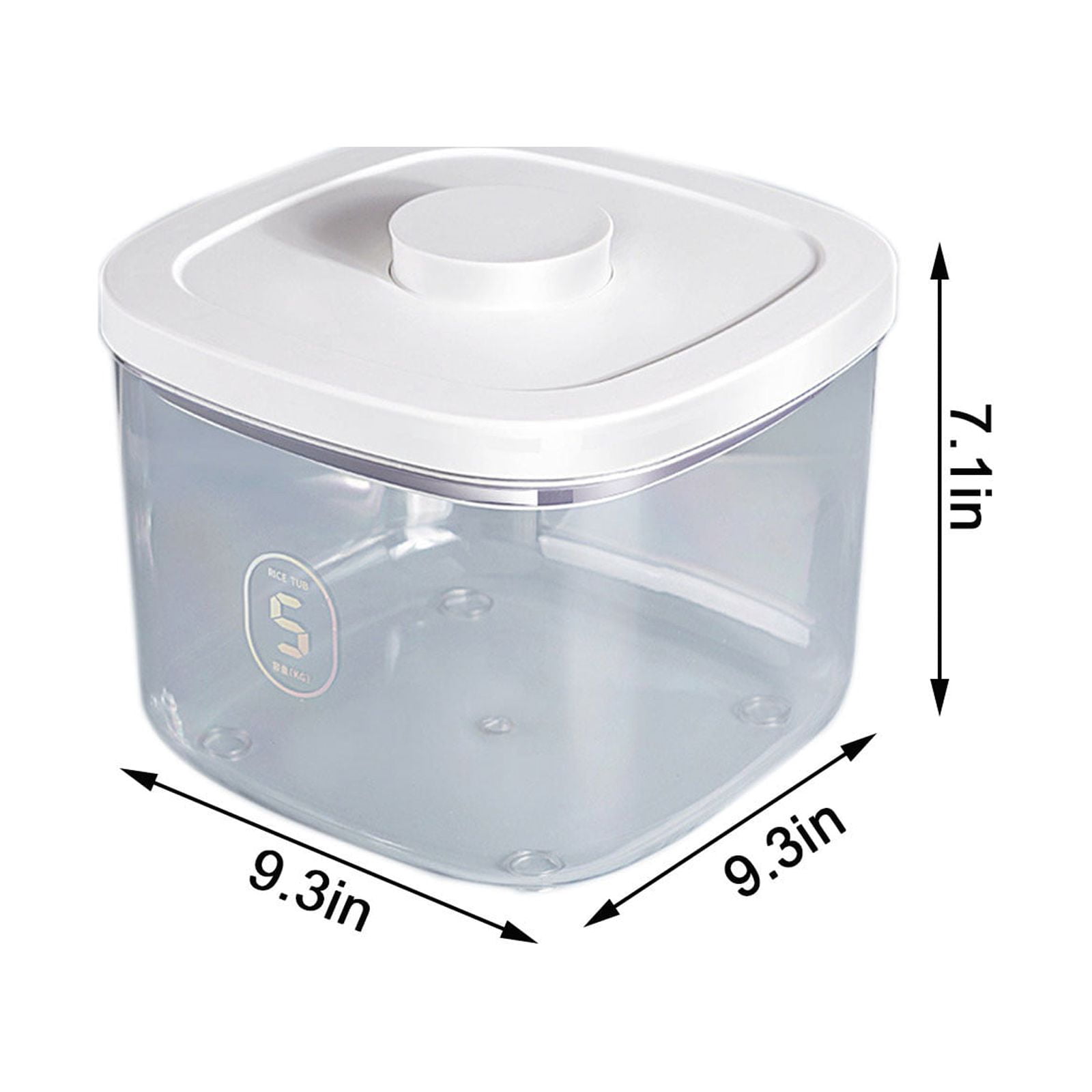 Storage Container Bi 3 Lbs/4.3Lbs Storage Container Bin Rice Dispenser with Measuring Cup ...