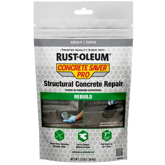 3 Lbs Rust-Oleum 392532 Gray Concrete Saver Pro Structural Concrete Repair