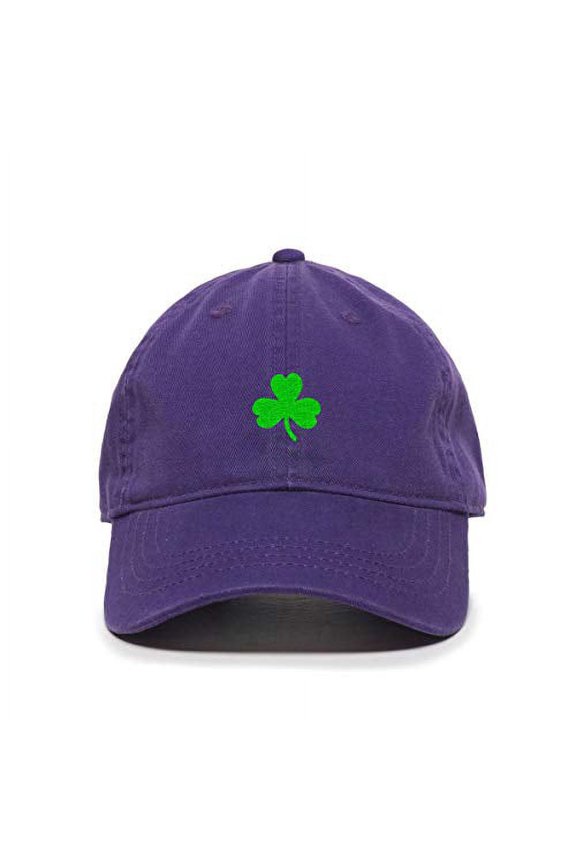 3 Leaf Clover Shamrock Baseball Cap Embroidered Cotton Adjustable Dad Hat