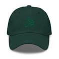 thumbnail image 1 of 3 Leaf USA-Irish Clover Hat, Dad Hat, Lucky Irish Hat, Embroidered 3 Leaf Clover Hat, Irish American Hat, St. Patrick's Day Hat (Spruce), 1 of 3