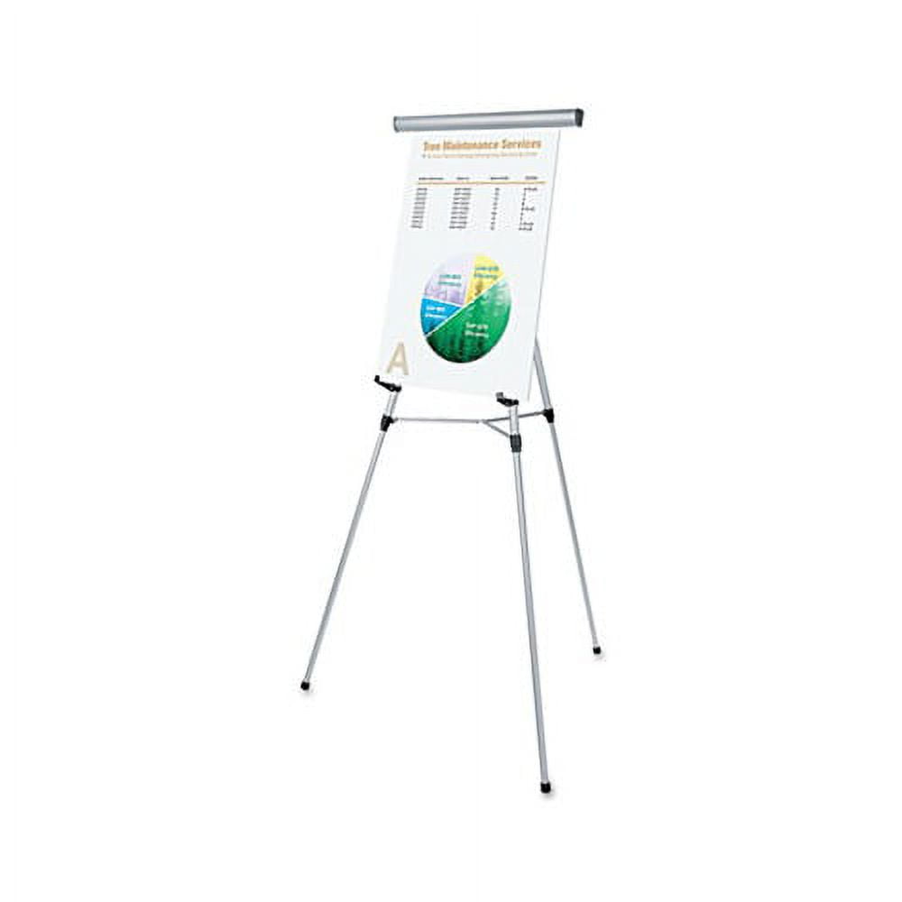 3Leg Telescoping Easel with Pad Retainer Adjusts 34" to 64", Aluminum