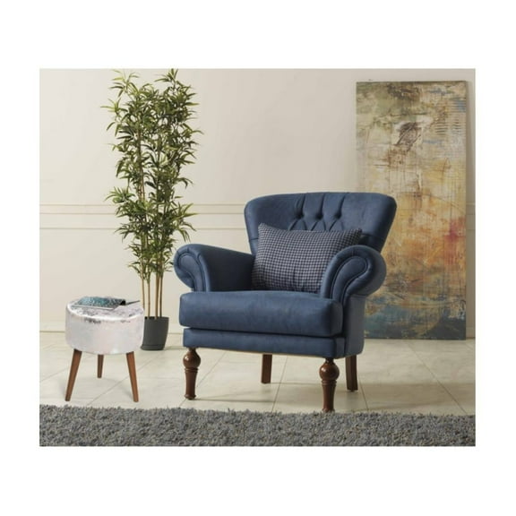 3-Leg Wood Ottoman, Compact Design, Comfort and Style