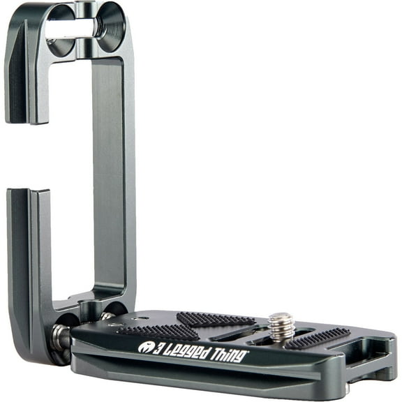 3 Legged Thing Ellie Short Universal L-Bracket with Shorter Base, Metallic Slate, Gray