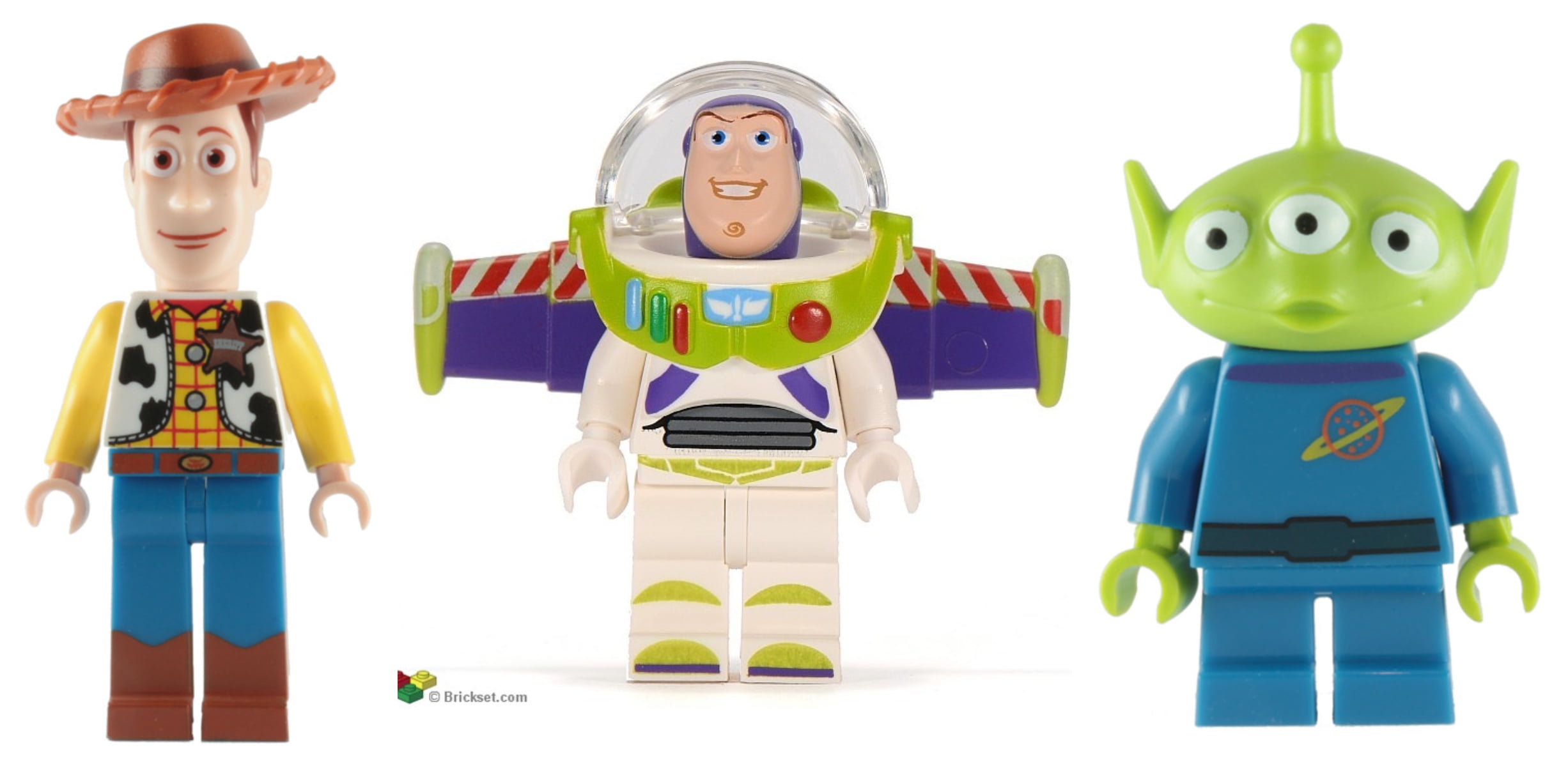 3 Lego Authentic Disney Woody Buzz Alien Minifigures Toy Story