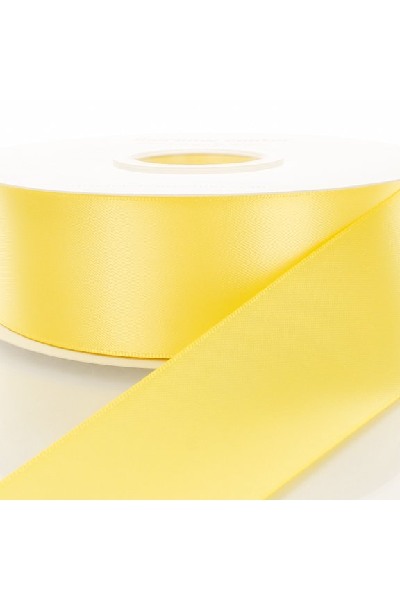3" Double Faced Satin Ribbon 640 Lemon 25 Yard