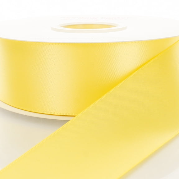 3" Lemon Double Faced Satin Ribbon 3 Yards
