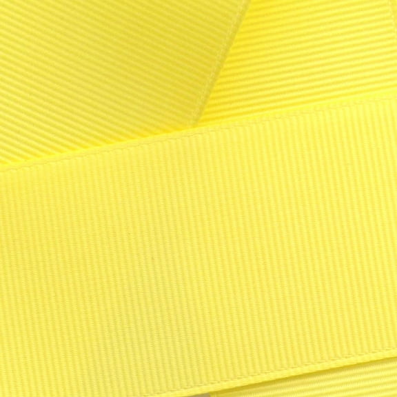 3" Grosgrain Ribbon Solid 640 Lemon 3 Yard