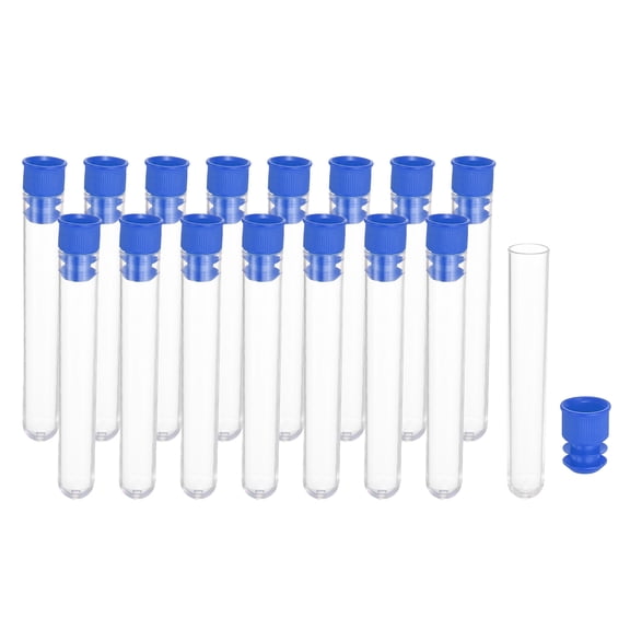 3" Length Plastic Sewing Needle Storage Holder, 16 Pcs Portable Case Clear for Craft Knitting, Blue