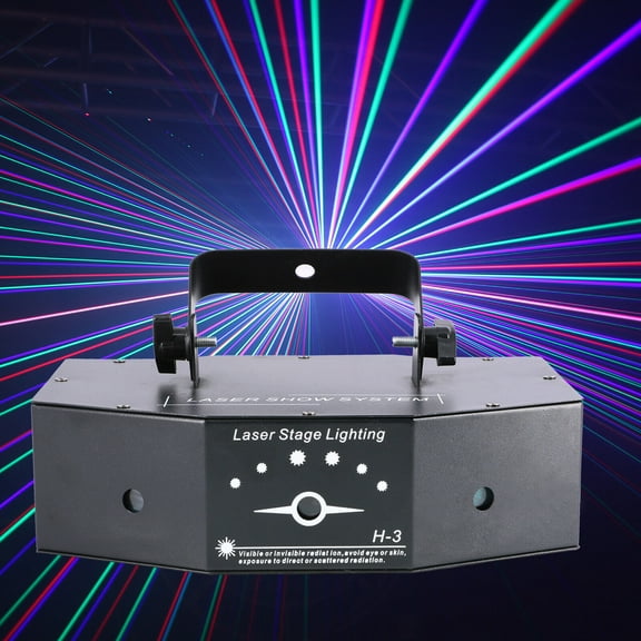 3-Lens RGB Beam Line Laser Projector Light Full color DMX DJ Stage Light Effect