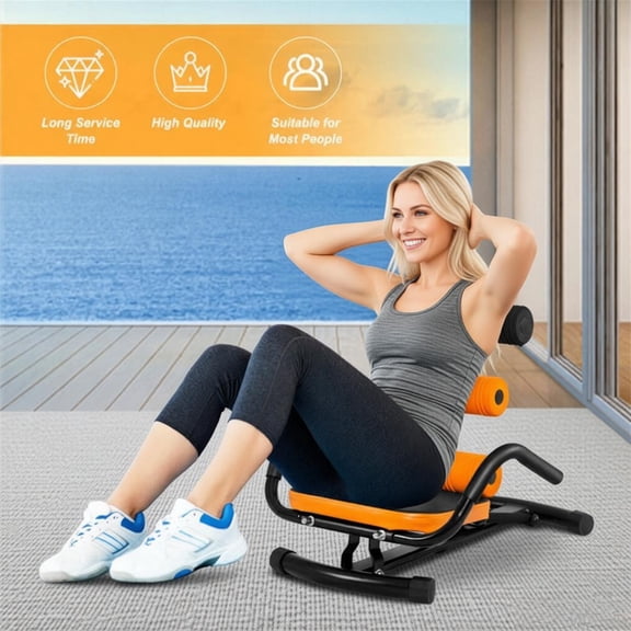 3-Level Adjustable Abdominal Trainer Core Workout Machine with Thickened Cushion Soft Foam Rollers for Home Gym Fitness Equipment, Ab Exercise Bench for Men Women Abdominal Muscle Training