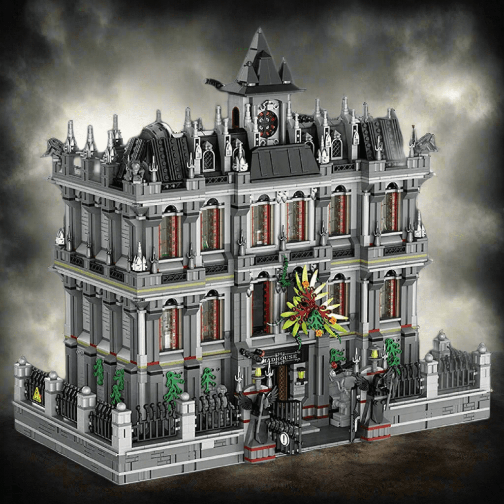 General Jim s 3 Level Asylum Hospital Modular City Set with Dynamic Lighting Compatible with Major Brick Brands Walmart