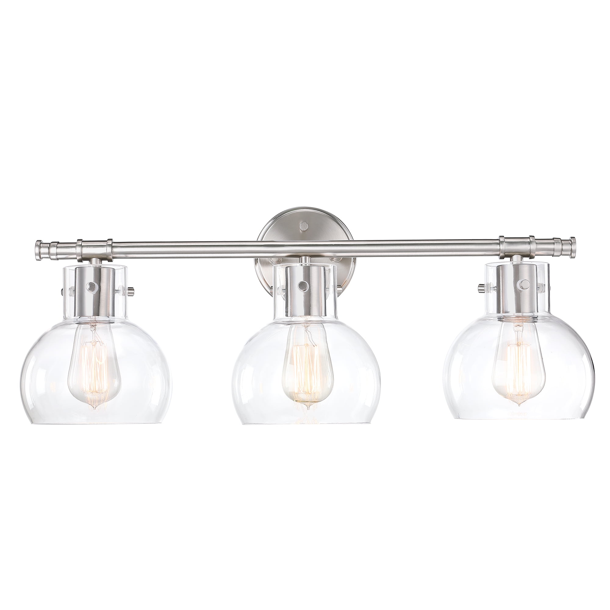 3Light 24.61" Bathroom Vanity Light Fixtures Brushed Nickle Bathroom