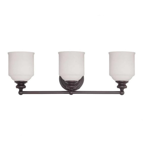3 Light Bath Bar-Traditional Style with Mid-Century Modern and Vintage Inspirations-7.75 inches Tall By 24 inches Wide-English Bronze Finish Bailey