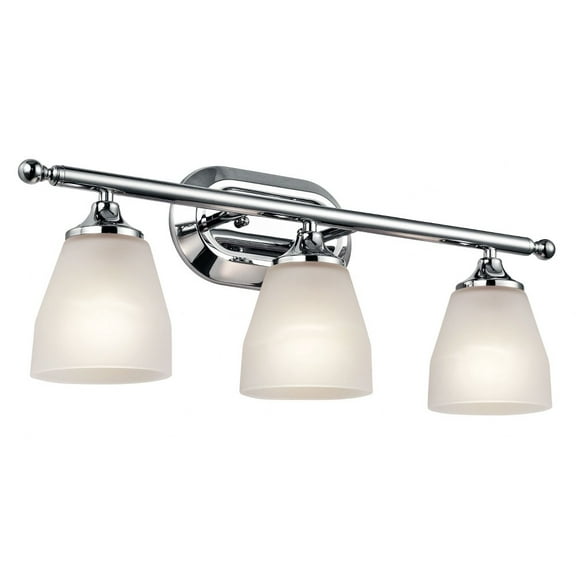 5448CH-Kichler Lighting-Ansonia - 3 light Bath Fixture - with Soft Contemporary inspirations - 8.75 inches tall by 23 inches wide-Chrome Finish