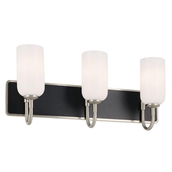 3 Light Bath Vanity-10.25 inches Tall and 24 inches Wide-Brushed Nickel Finish Bailey Street Home 147-Bel-5016898