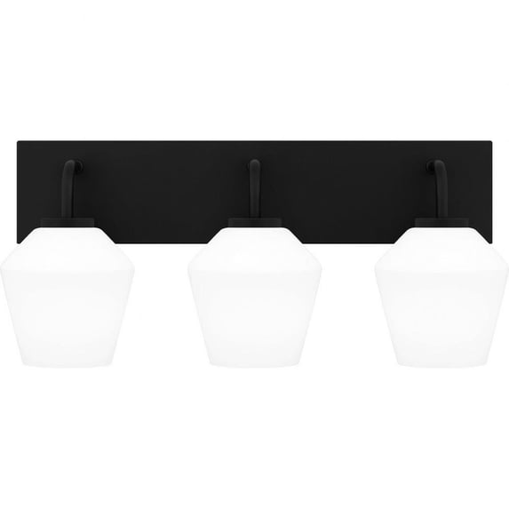 3 Light Bath Vanity-9.5 inches Tall and 21.25 inches Wide-Matte Black Finish Bailey Street Home 71-Bel-5173578