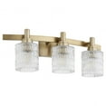 thumbnail image 1 of 3 Light Bath Vanity-Aged Brass Finish Quorum Lighting 5184-3-80, 1 of 7