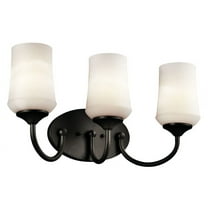 3 Light Bath Vanity Approved For Damp Locations With Transitional Inspirations 11 Inches Tall By 21 Inches Wide-Olde Bronze Finish-Incandescent