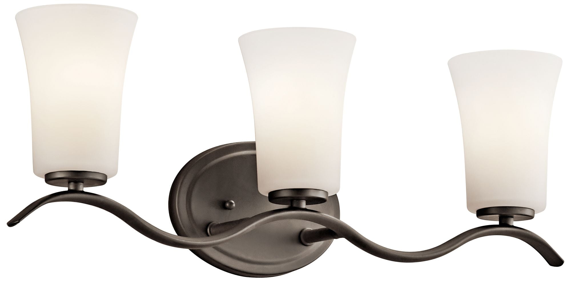 23" Distressed Bronze Transitional 3-Light Wall Sconce