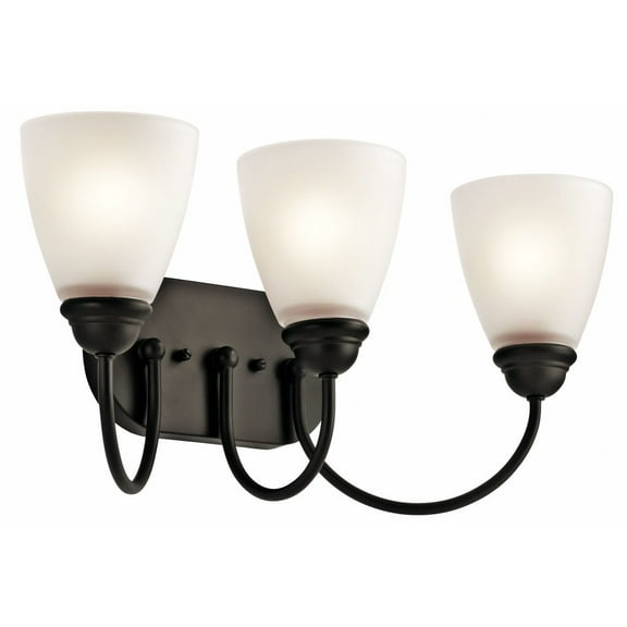 3 Light Bath Vanity Approved For Damp Locations With Transitional Inspirations 9.25 Inches Tall By 20.25 Inches Wide-Olde Bronze Finish-Incandescent
