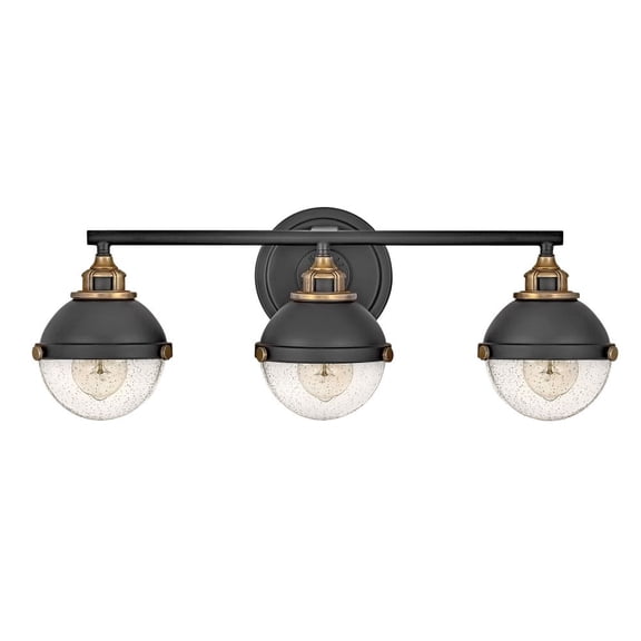 5173BK Hinkley Lighting Fletcher - 3 Light Bath Vanity-Black Finish