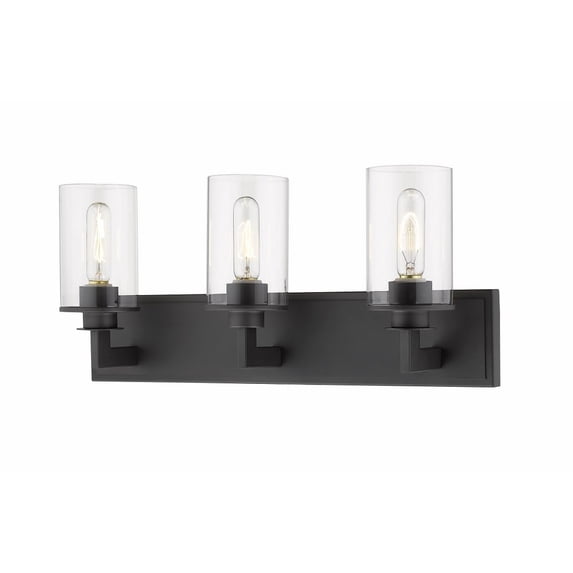 3 Light Bath Vanity In Art Moderne Style 23 Inches Wide By 10.25 Inches High-Bronze Finish Z-Lite 462-3V-Brz
