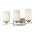 thumbnail image 1 of 3 Light Bath Vanity In Fusion Style 17.38 Inches Wide By 8.5 Inches High-Brushed Nickel Finish Z-Lite 435-3V-Bn, 1 of 2