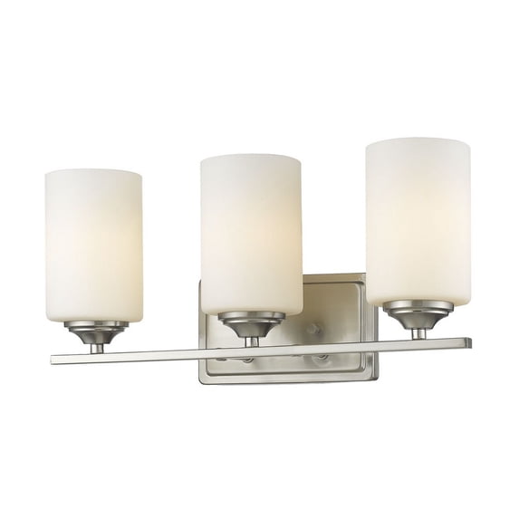 3 Light Bath Vanity In Fusion Style 17.38 Inches Wide By 8.5 Inches High-Brushed Nickel Finish Z-Lite 435-3V-Bn