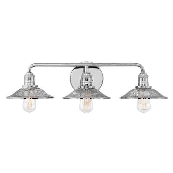 5293PN Hinkley Lighting Rigby - 3 Light Bath Vanity in Industrial Style - 27 Inches Wide by 8.75 Inches High-Polished Nickel Finish