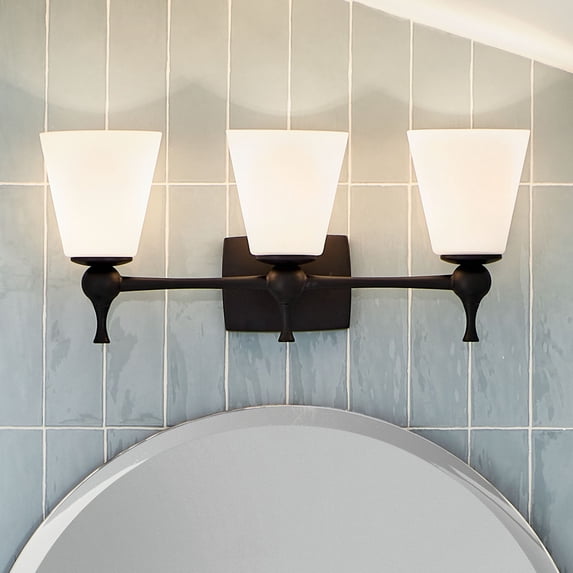 55092BK Kichler Lighting Cosabella - 3 Light Bath Vanity In Soft Contemporary Style-10.25 Inches Tall and 24 Inches Wide-Black Finish