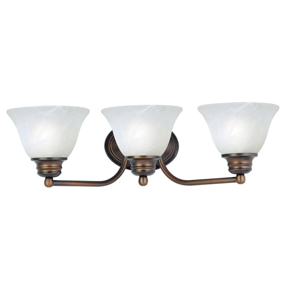 Maxim Lighting - Bath Vanity - Malaga-3 Light Bath Vanity in Transitional