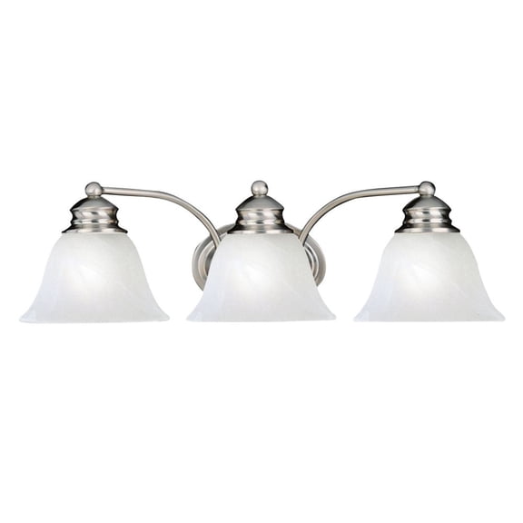 2688MRSN Maxim Lighting Malaga-3 Light Bath Vanity in Transitional style-19.5 Inches wide by 6 inches high-Satin Nickel Finish