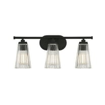 3 Light Bath Vanity In Vintage Style-10 Inches Tall And 22 Inches Wide-Matte Black Finish Savoy House 8-1745-3-Bk