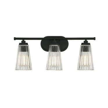 3 Light Bath Vanity In Vintage Style-10 Inches Tall And 22 Inches Wide-Matte Black Finish Savoy House 8-1745-3-Bk