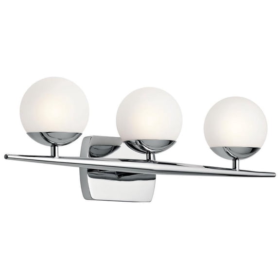 -3 Light Bathroom Light Fixture Approved for Damp Locations-with Mid-Century/Retro Inspirations-7.75 inches Tall By 24.5 inches Wide Bailey Street