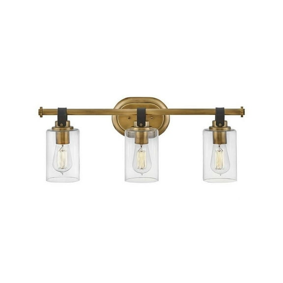 3 Light Bathroom Light Fixture-Heritage Brass Finish Bailey Street Home 81-Bel-4442232
