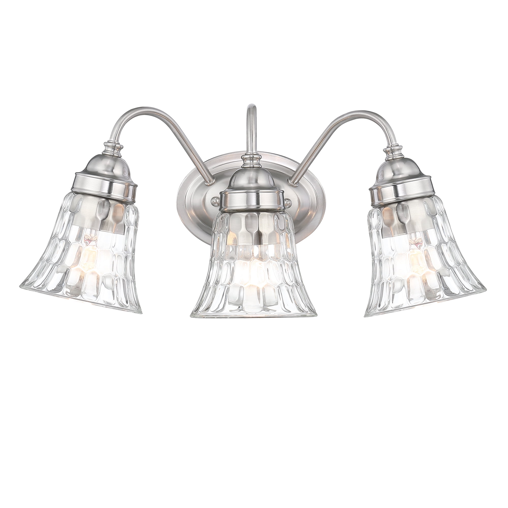 3Light Bathroom Vanity Light over Mirrors Brushed Nickle Bathroom