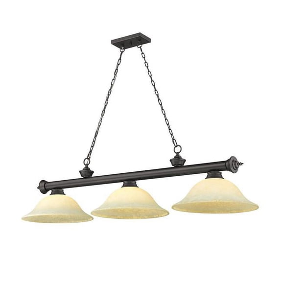 3 Light Billiard In Traditional And Classical Style-14 Inches Tall And 14 Inches Wide Z-Lite 2306-3Brz-Gm16